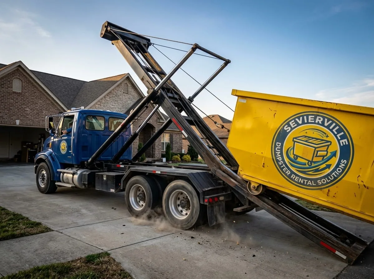 Dumpster rental in Sevierville TN Roll-off dumpster rental serving Sevierville, TN