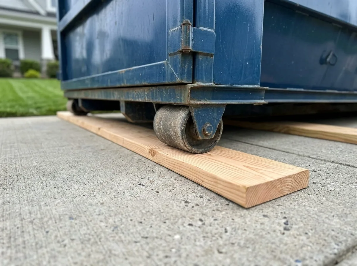 A row of roll-off dumpster sizes lined up for comparison in Sevierville